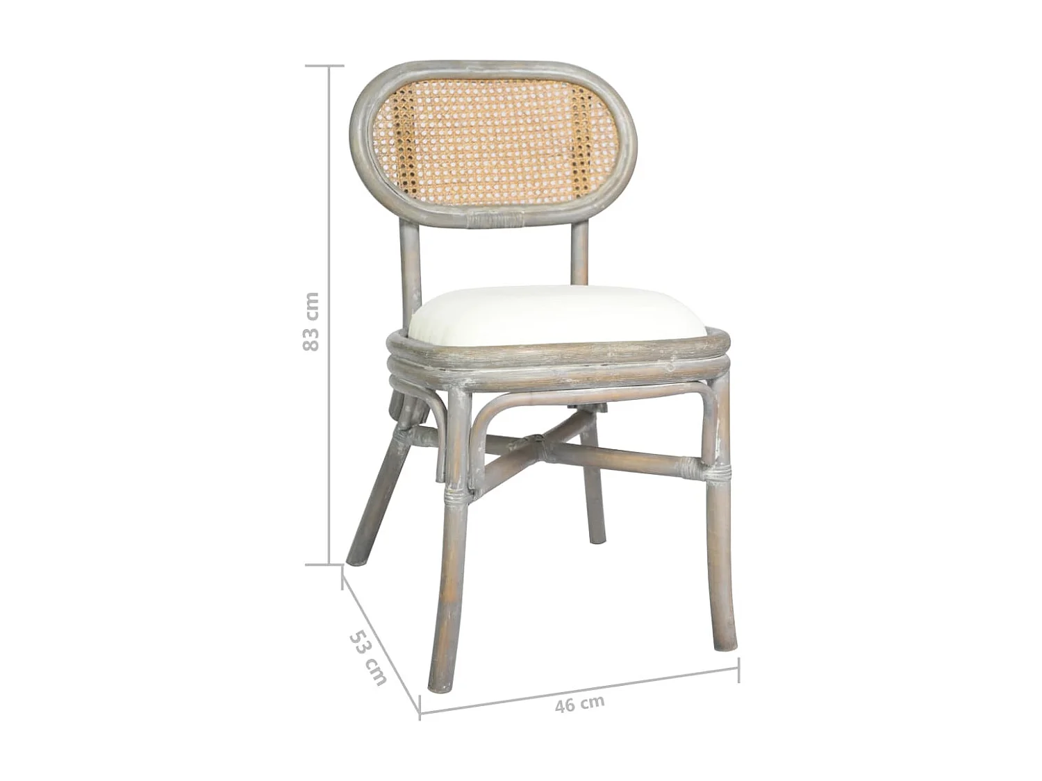 Cadeiras de jantar 4 peças linho cinzento