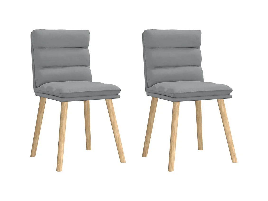 Chaises à manger lot de 2 gris clair tissu