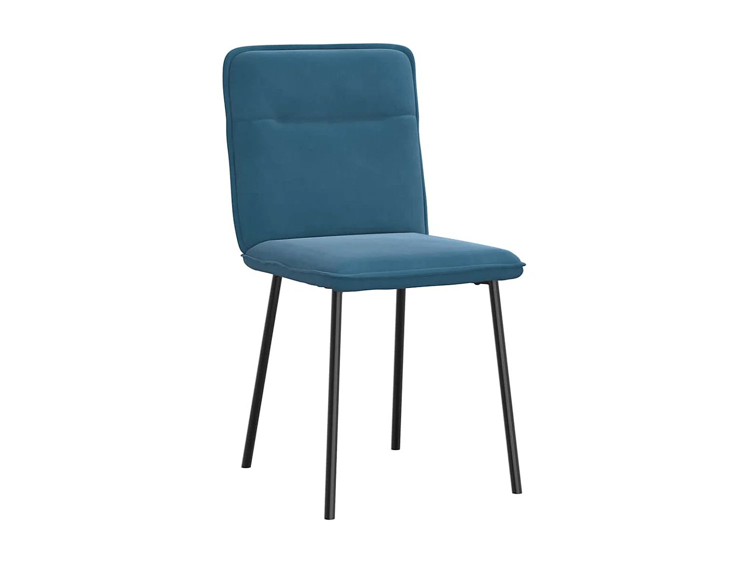 Chaises à manger lot de 4 Bleu Velours