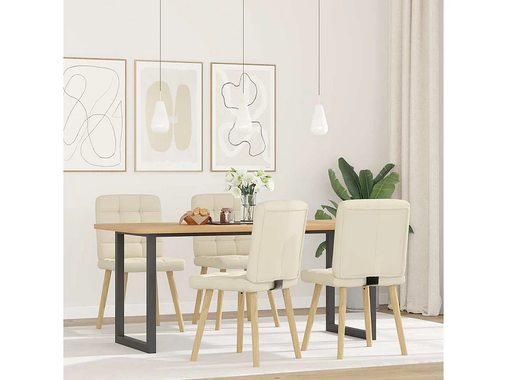 Eetkamerstoelen 4 stukkenlinnen