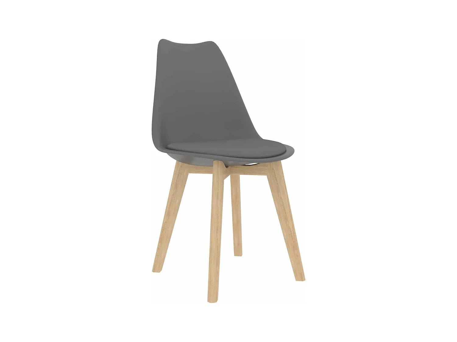 Chaises à manger lot de 2 Gris Plastique