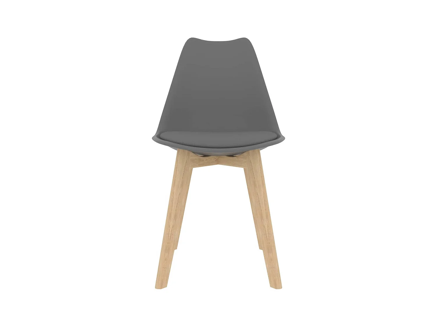 Chaises à manger lot de 2 Gris Plastique