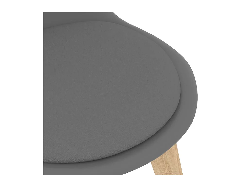 Chaises à manger lot de 2 Gris Plastique