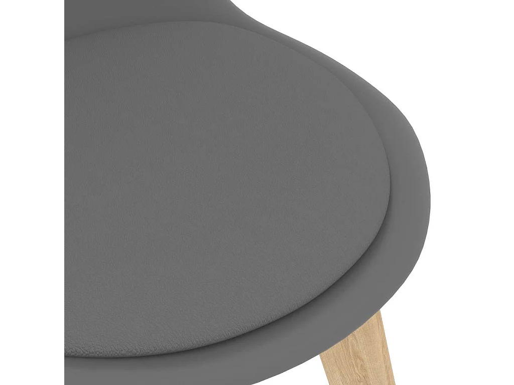 Chaises à manger lot de 2 Gris Plastique