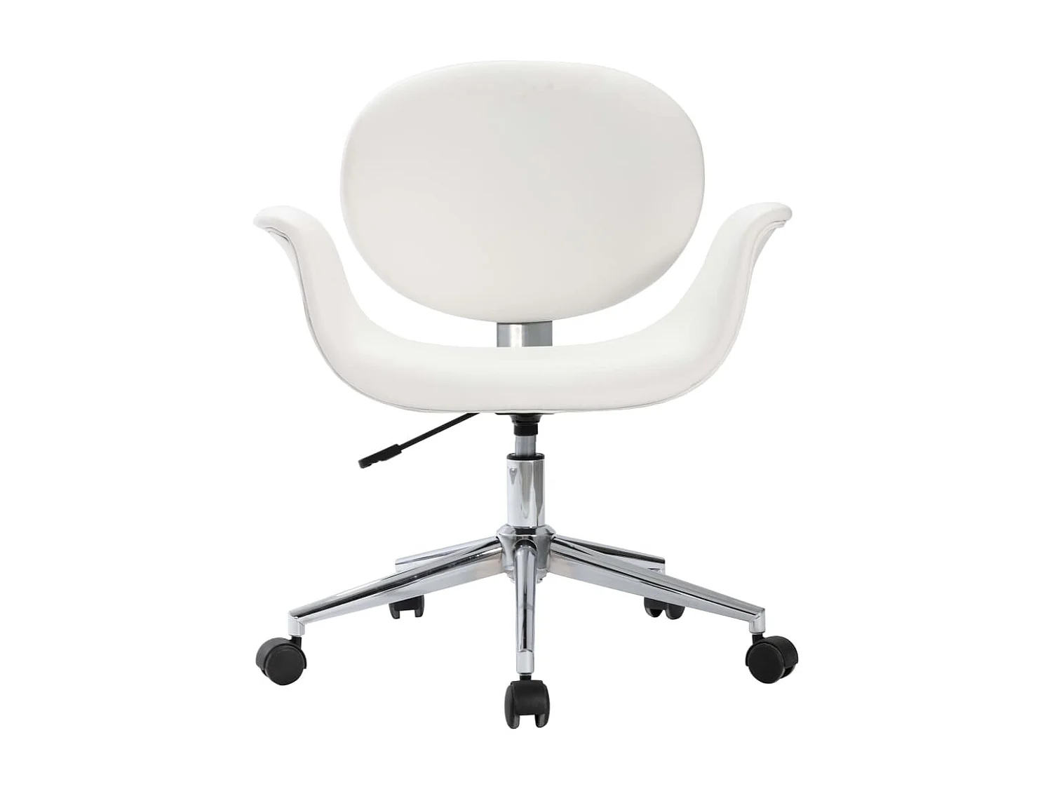 Eetkamerstoelen draaibaar 2 st kunstleer wit