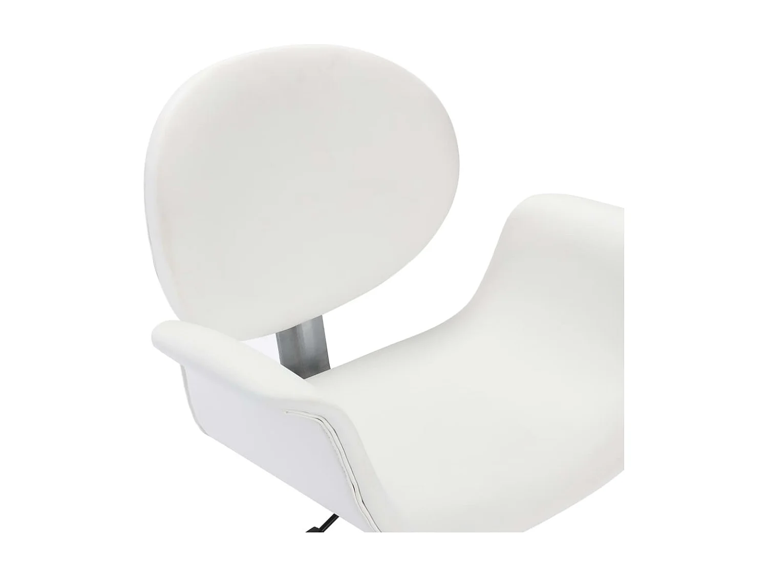 Eetkamerstoelen draaibaar 2 st kunstleer wit