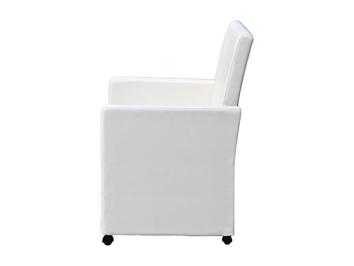 Chaises à manger lot de 2 blanc similicuir