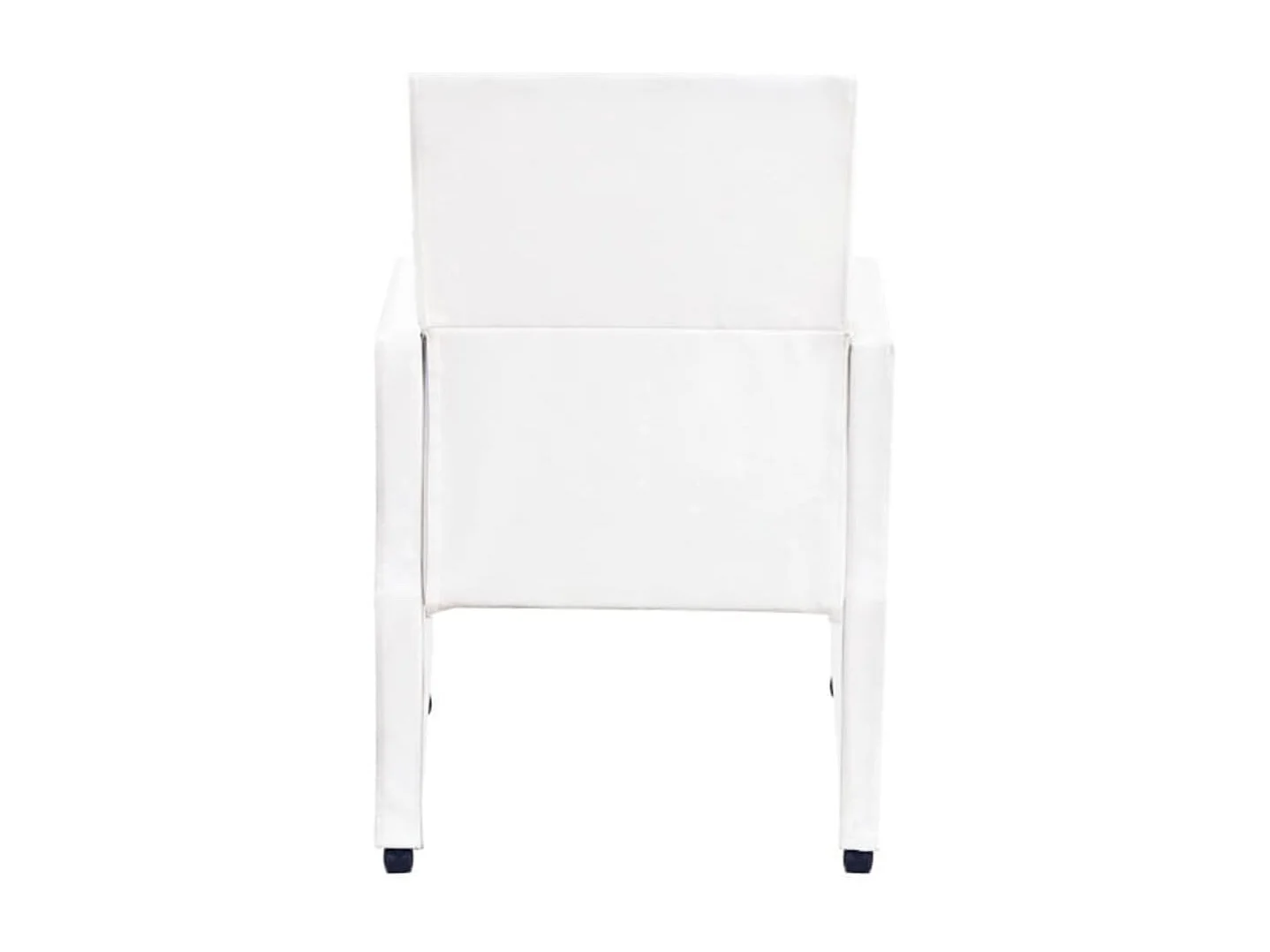 Chaises à manger lot de 2 blanc similicuir