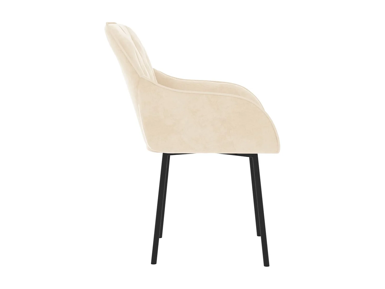 Chaises à manger lot de 2 Crème Velours