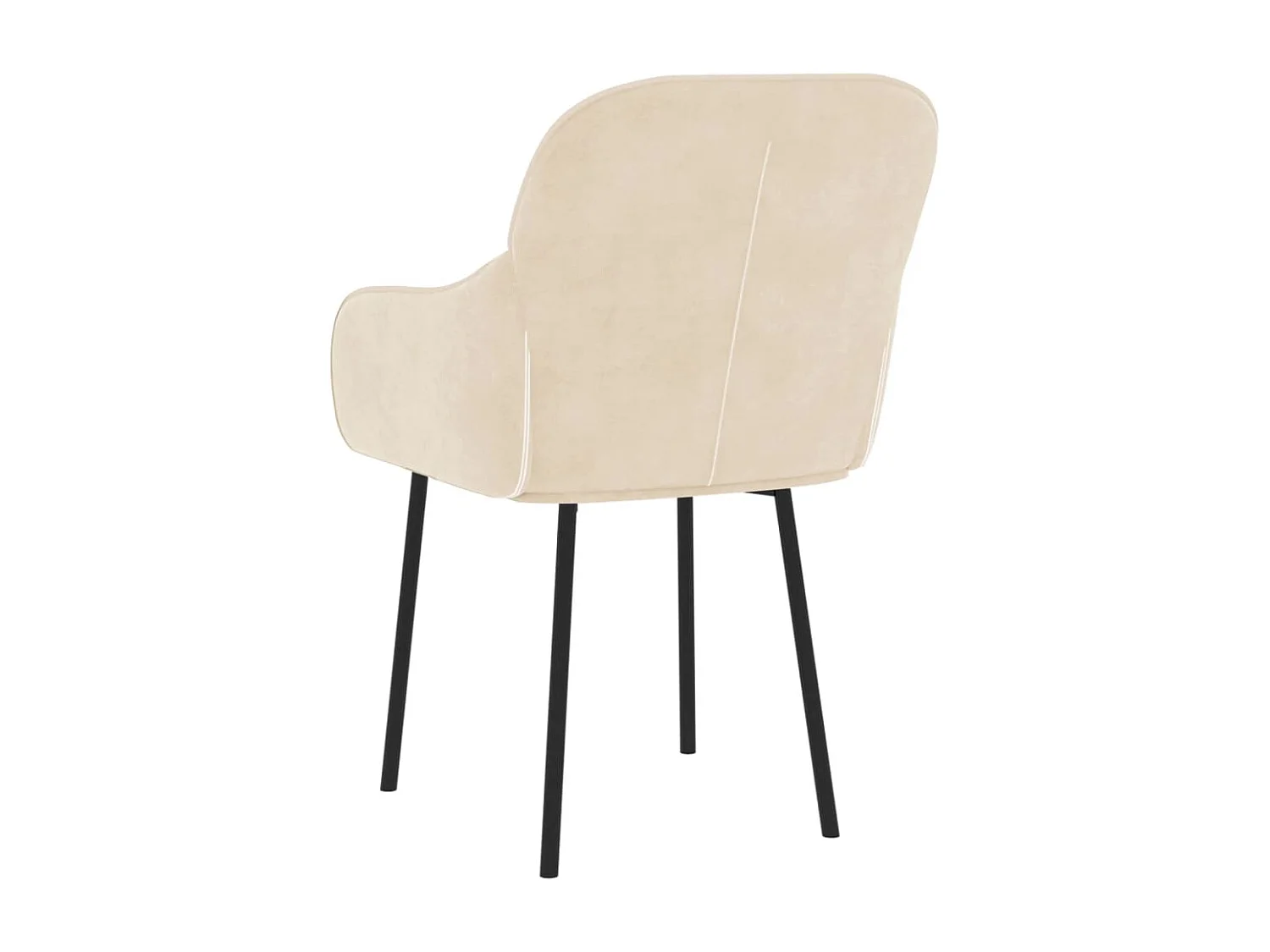 Chaises à manger lot de 2 Crème Velours