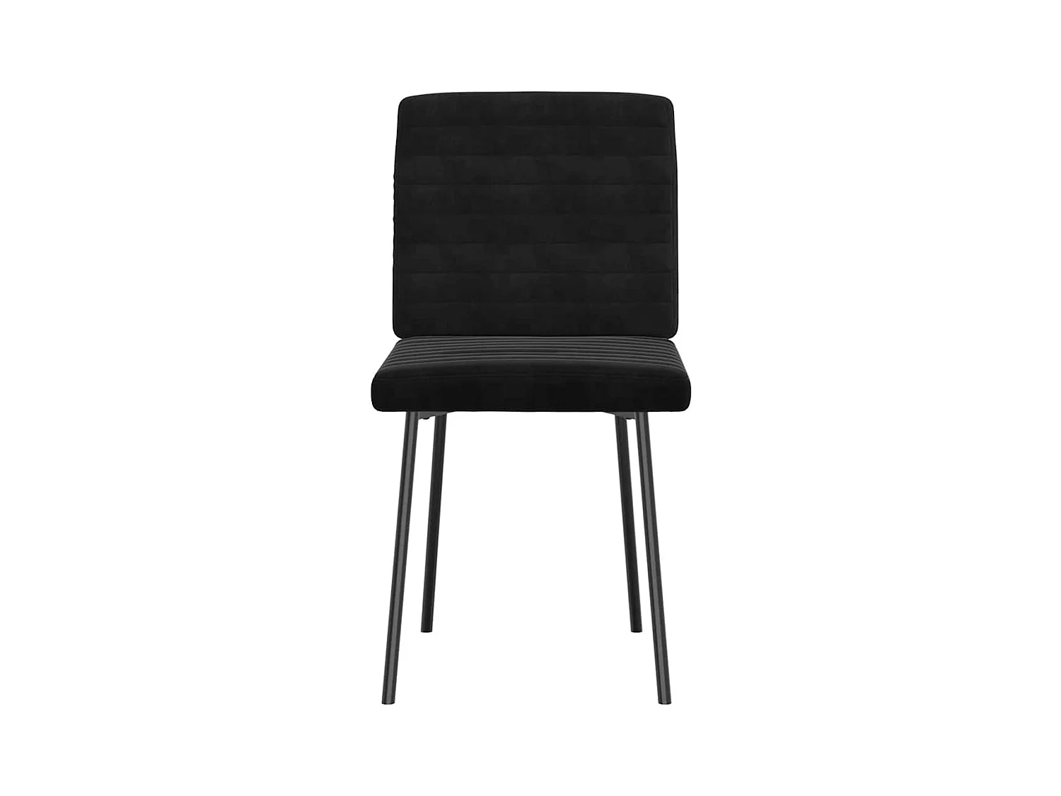 Chaises à manger lot de 2 Noir Velours