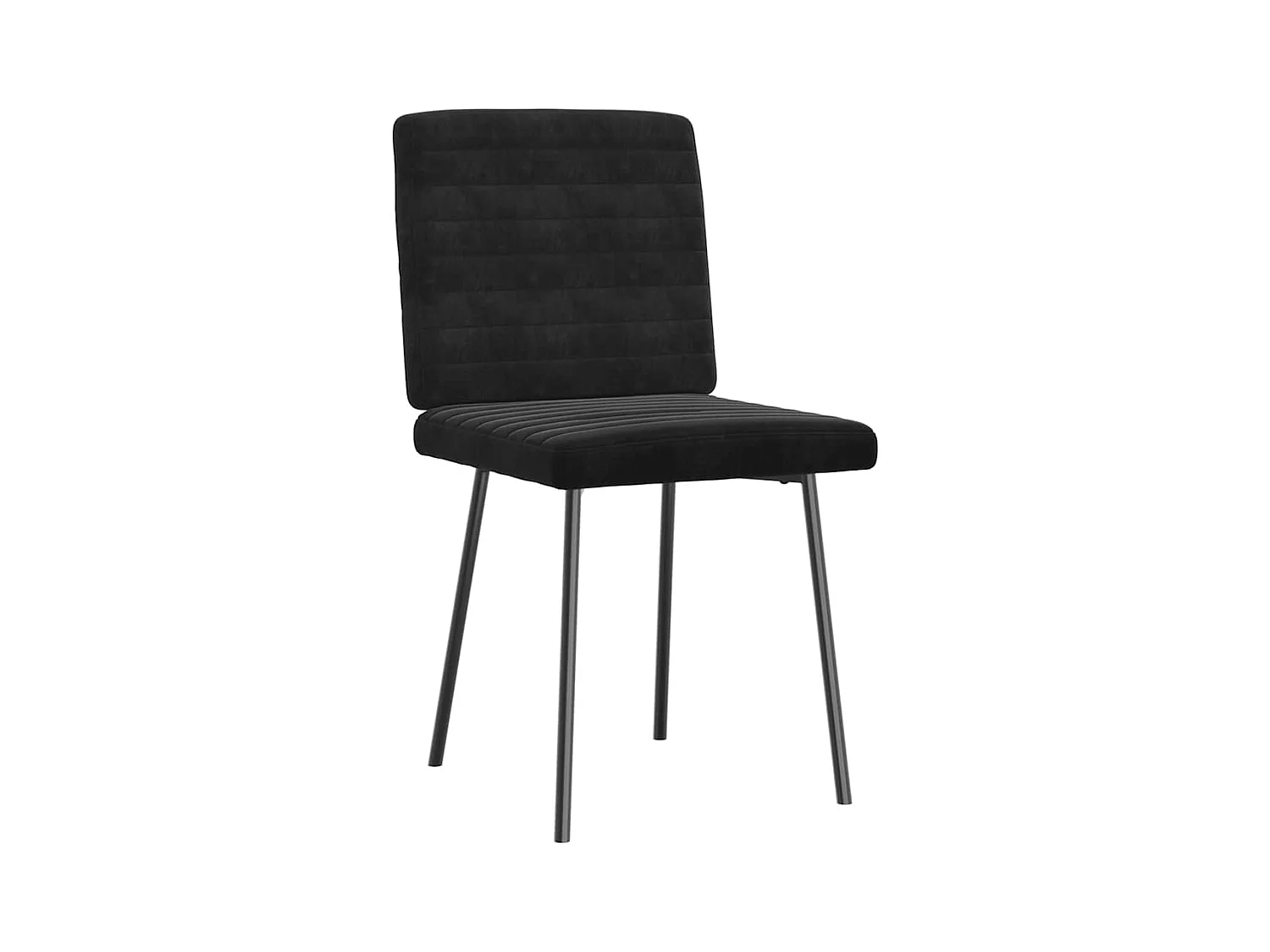 Chaises à manger lot de 2 Noir Velours