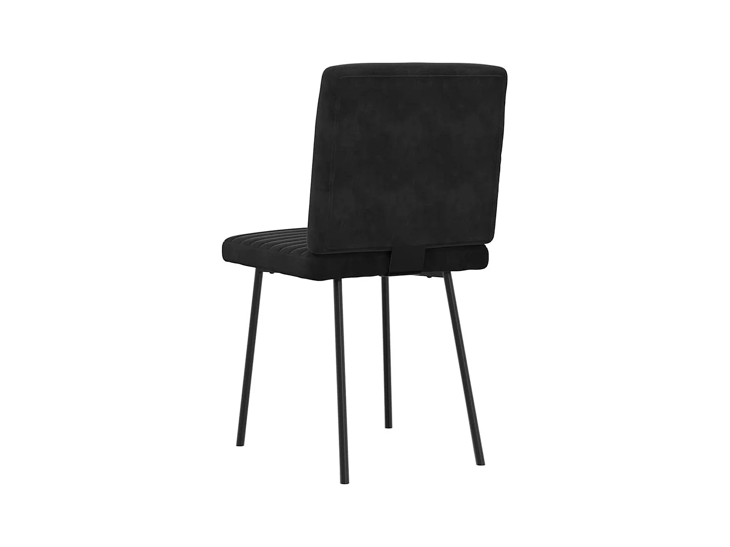 Chaises à manger lot de 2 Noir Velours