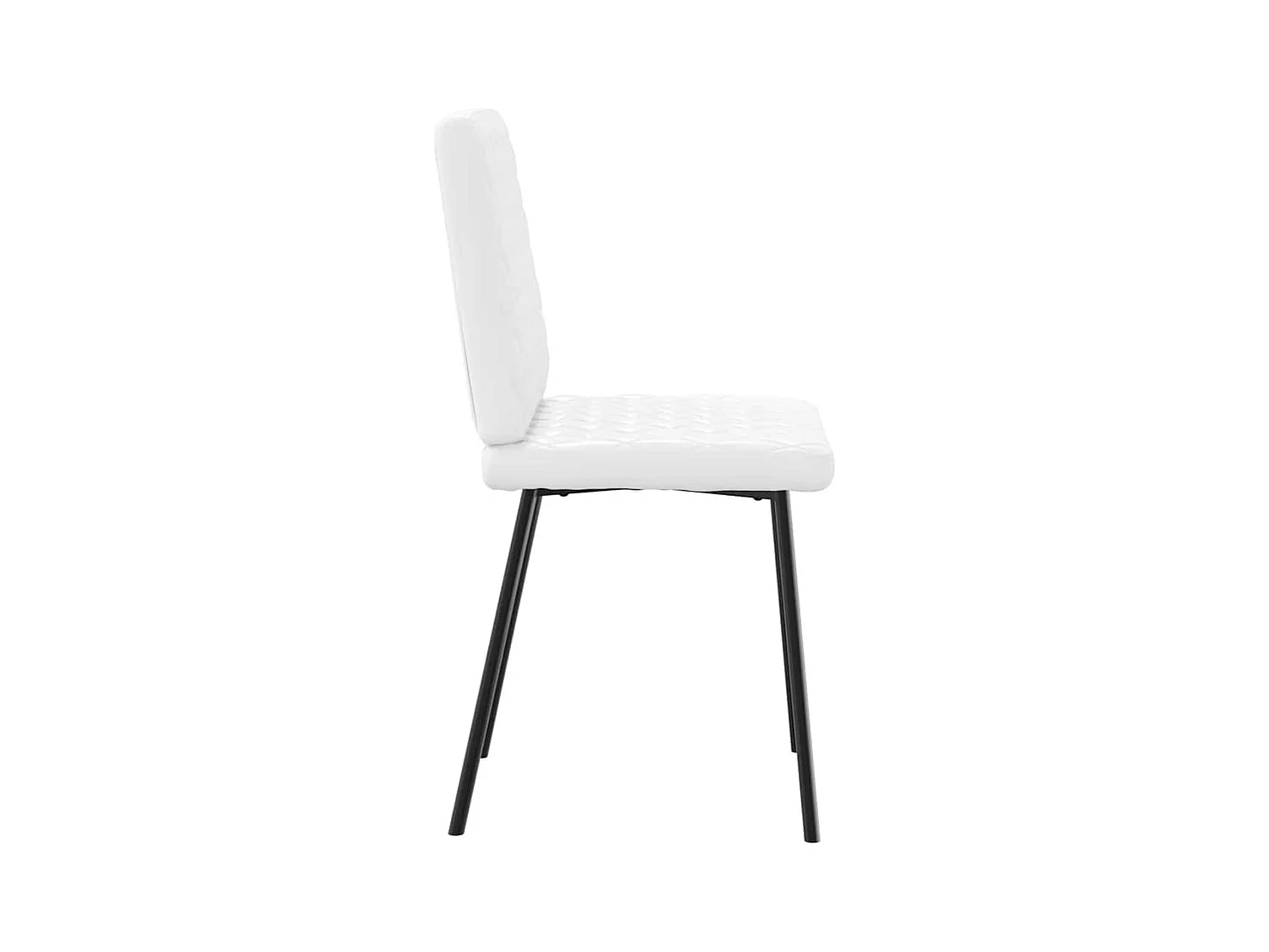 Chaises à manger lot de 4 blanc similicuir