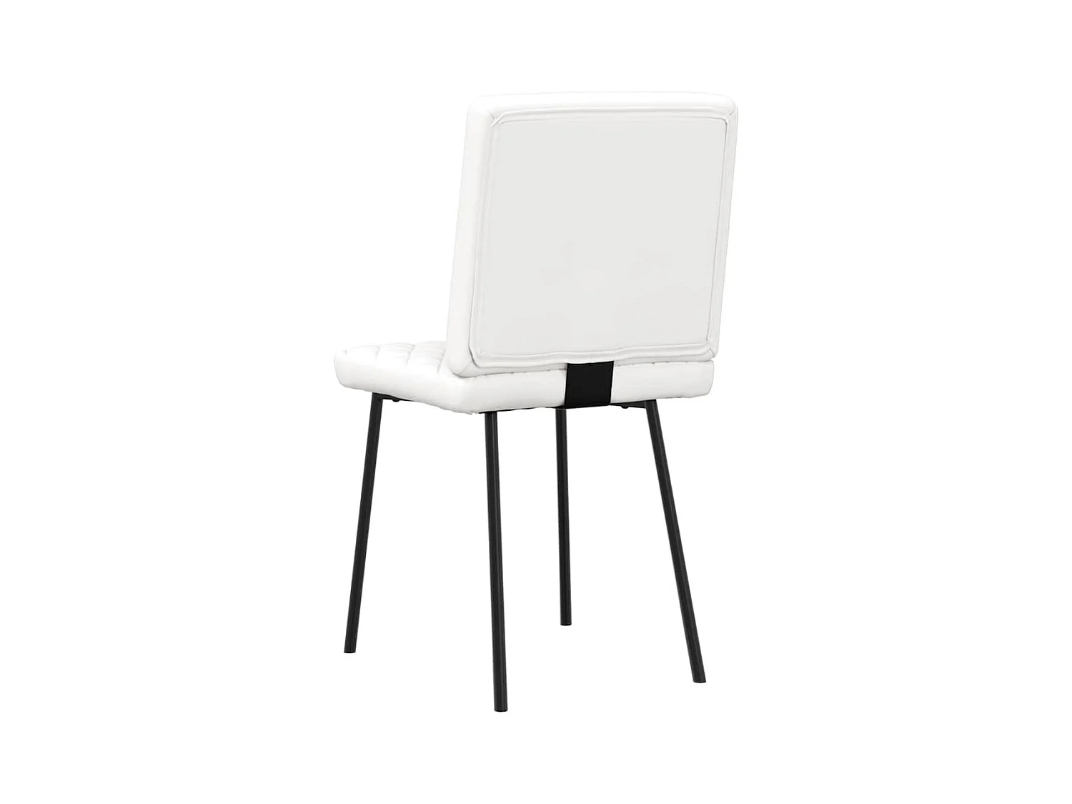 Chaises à manger lot de 4 blanc similicuir