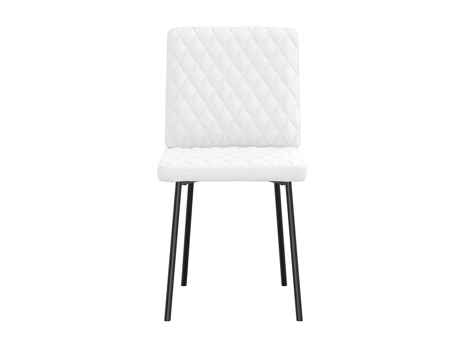 Chaises à manger lot de 4 blanc similicuir