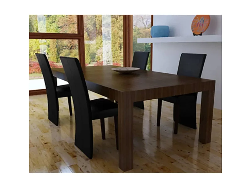 Eetkamerstoelen 4 stukkenkunstleer zwart