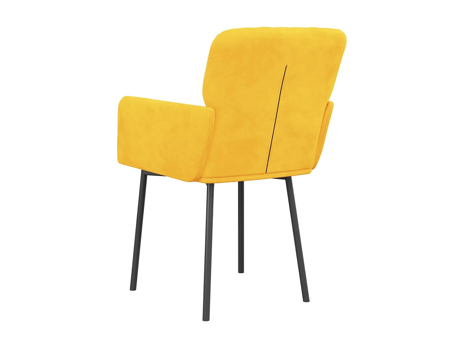 Eetkamerstoelen 2 st fluweel geel