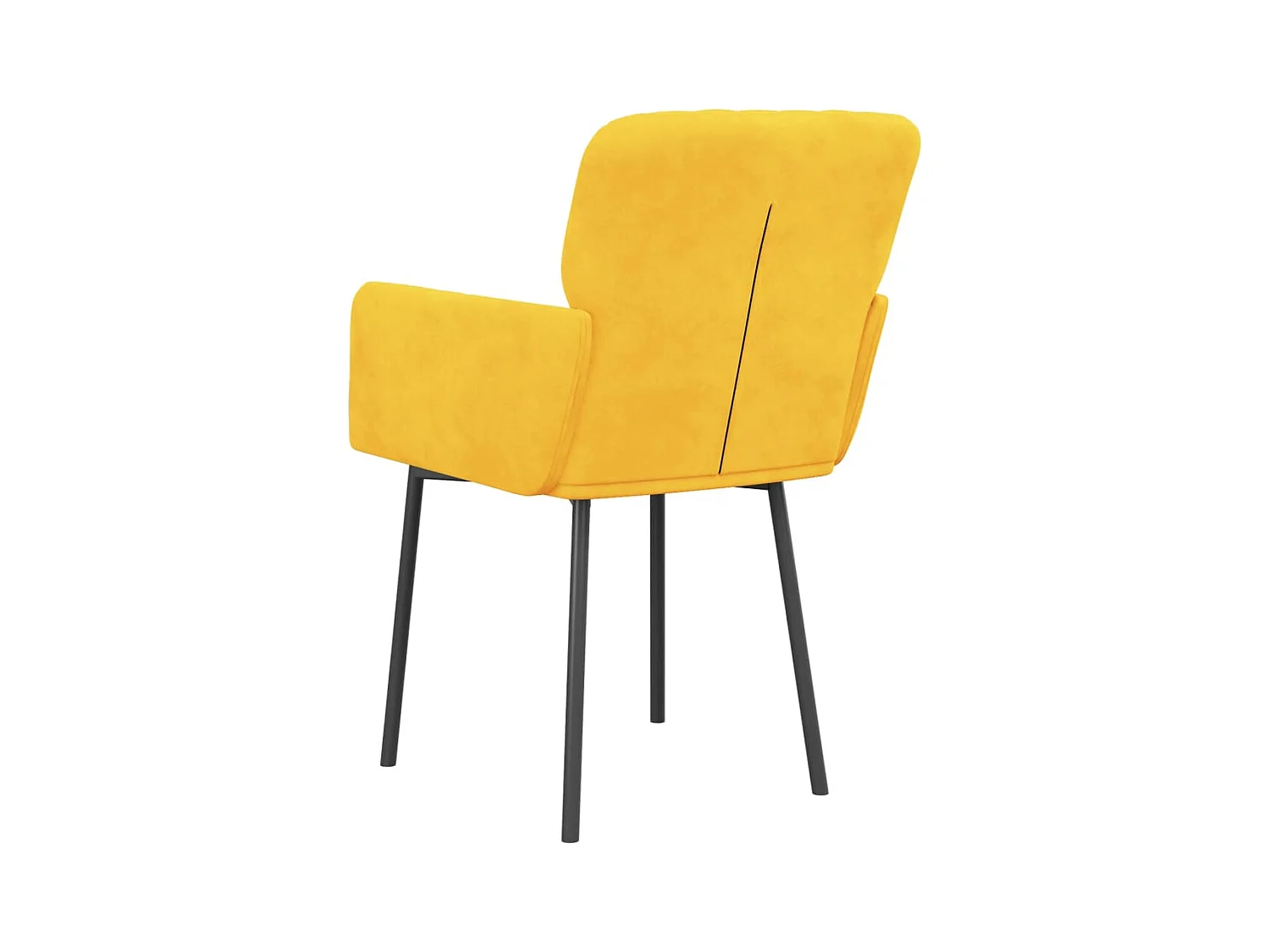Chaises à manger lot de 2 Jaune Velours