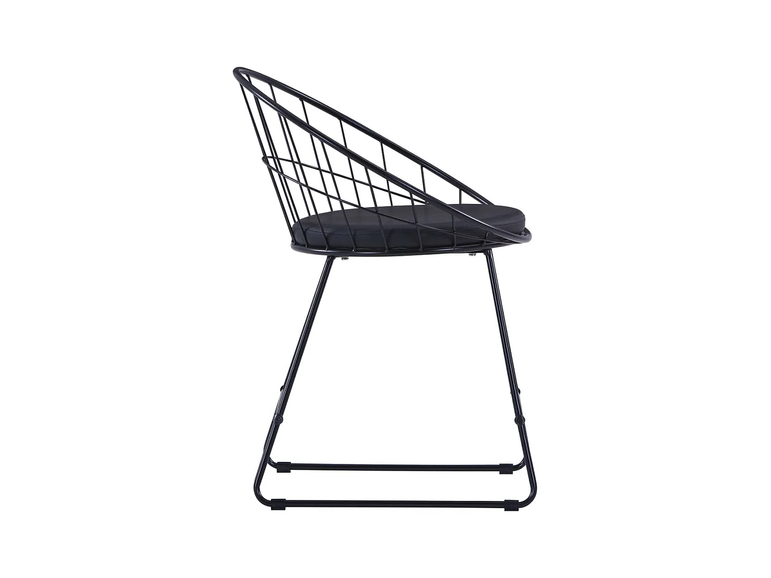 Chaises à manger similicuir lot de 6 noir acier