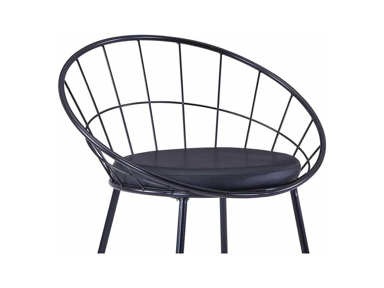 Chaises à manger similicuir lot de 6 noir acier