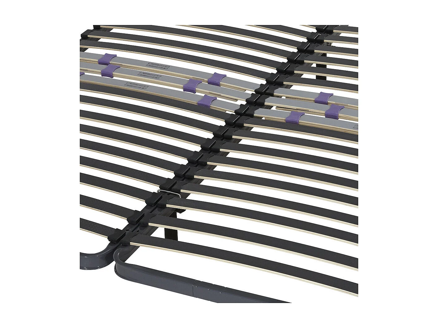 Sommier à lattes 2x80x200 C223 - 42 lattes bois - Fabrication française