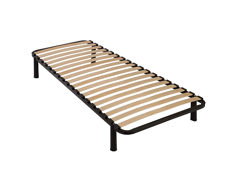 Sommier à lattes démontable + pieds 90x190 - 18 lattes bois - Fabrication française