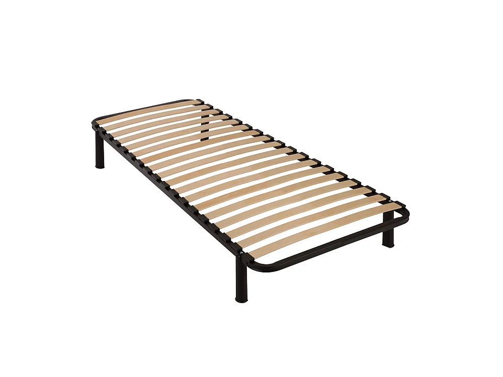 Sommier à lattes démontable + pieds 90x190 - 18 lattes bois - Fabrication française