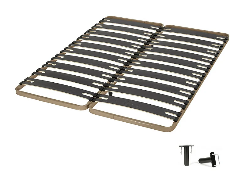 Sommier à lattes 2x80x200 C310 - 22 lates bois - Fabrication française
