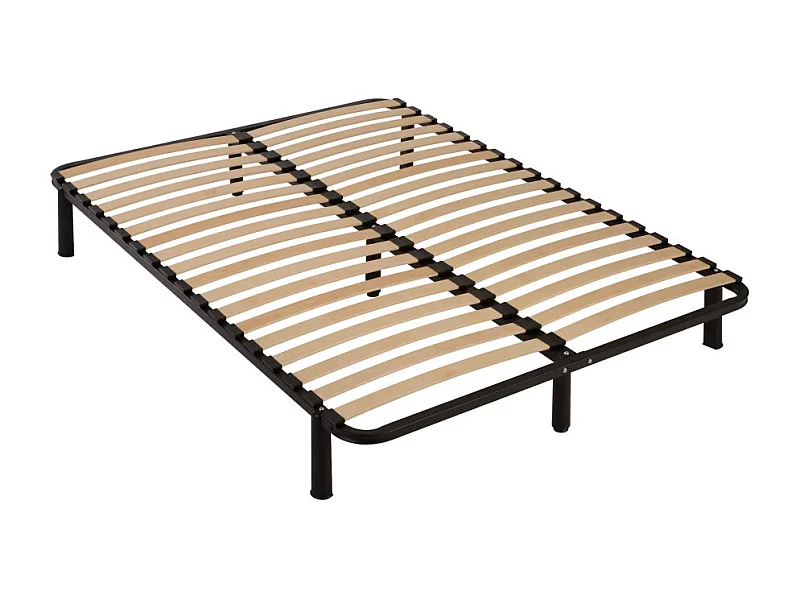 Sommier à lattes démontable + pieds 140x190 - 36 lattes bois - Fabrication française