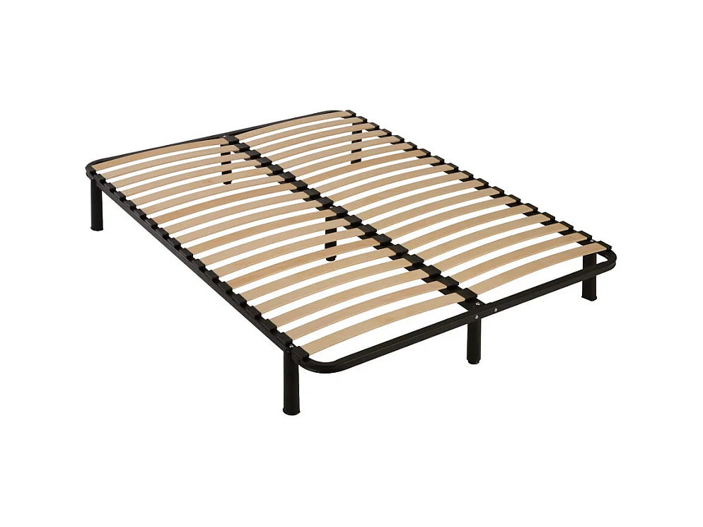 Sommier à lattes démontable + pieds 140x190 - 36 lattes bois - Fabrication française