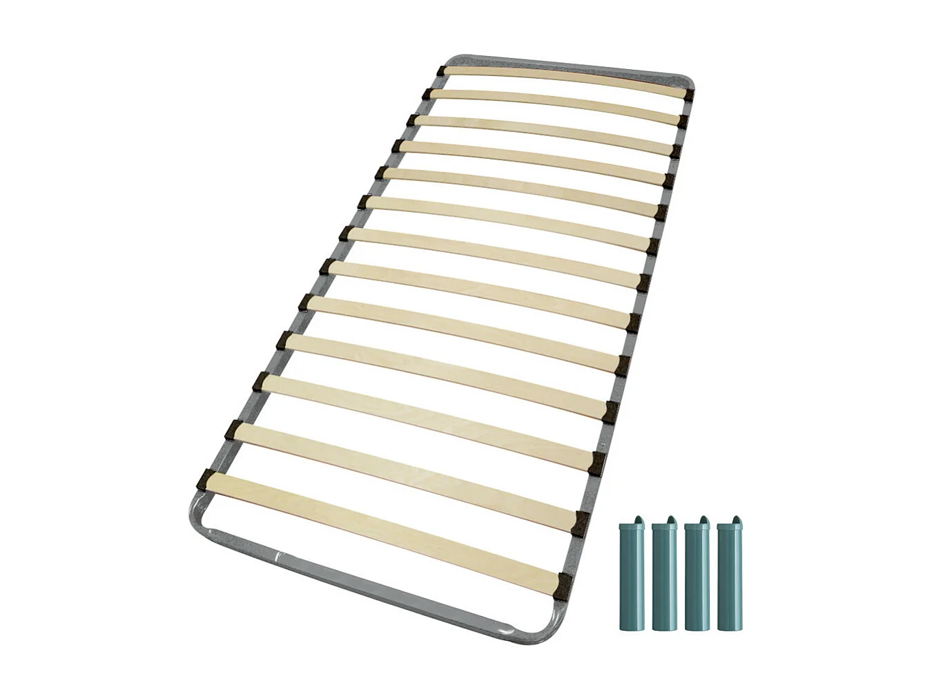 Sommier à lattes + pieds 90x190 C213 - 13 lattes bois - Fabrication française