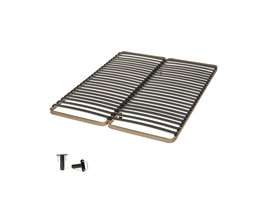 Sommier à lattes 2x90x200 C224 - 48 lattes bois - Fabrication française