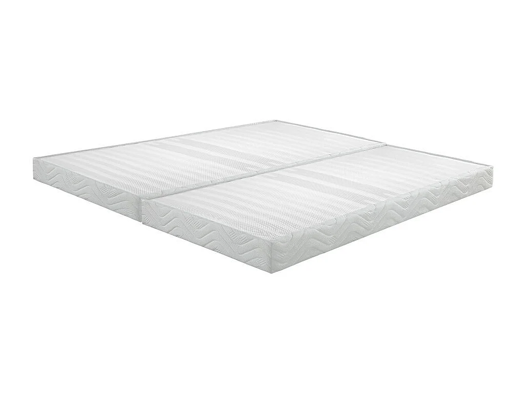 Sommier tapissier 90+90x200 Omega blanc 18 lattes