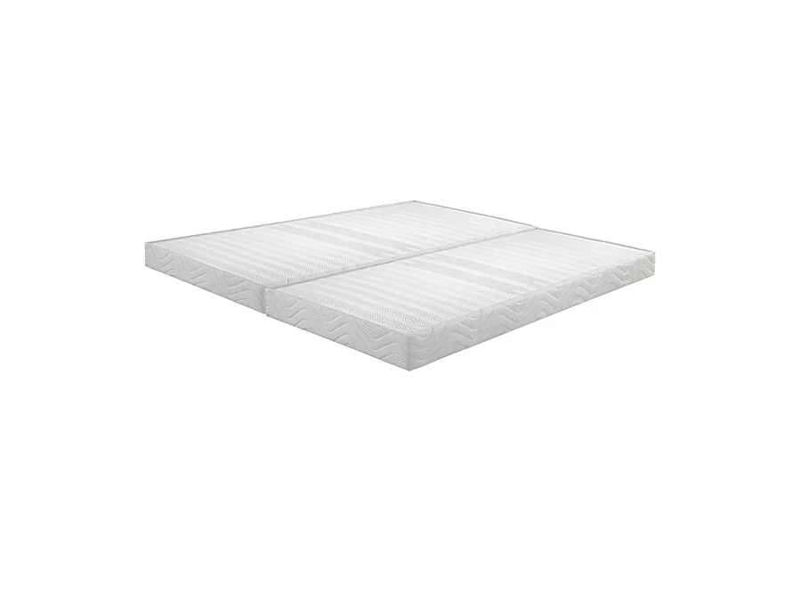 Sommier tapissier 80+80x200 Omega blanc 18 lattes
