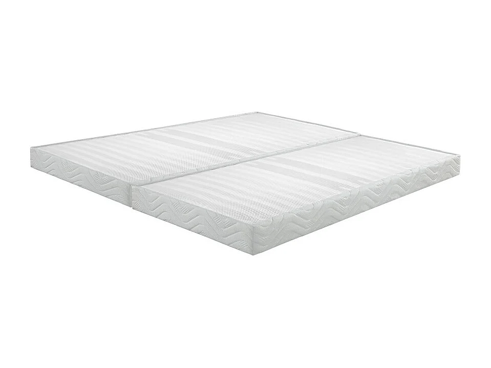 Sommier tapissier 80+80x200 Omega blanc 18 lattes