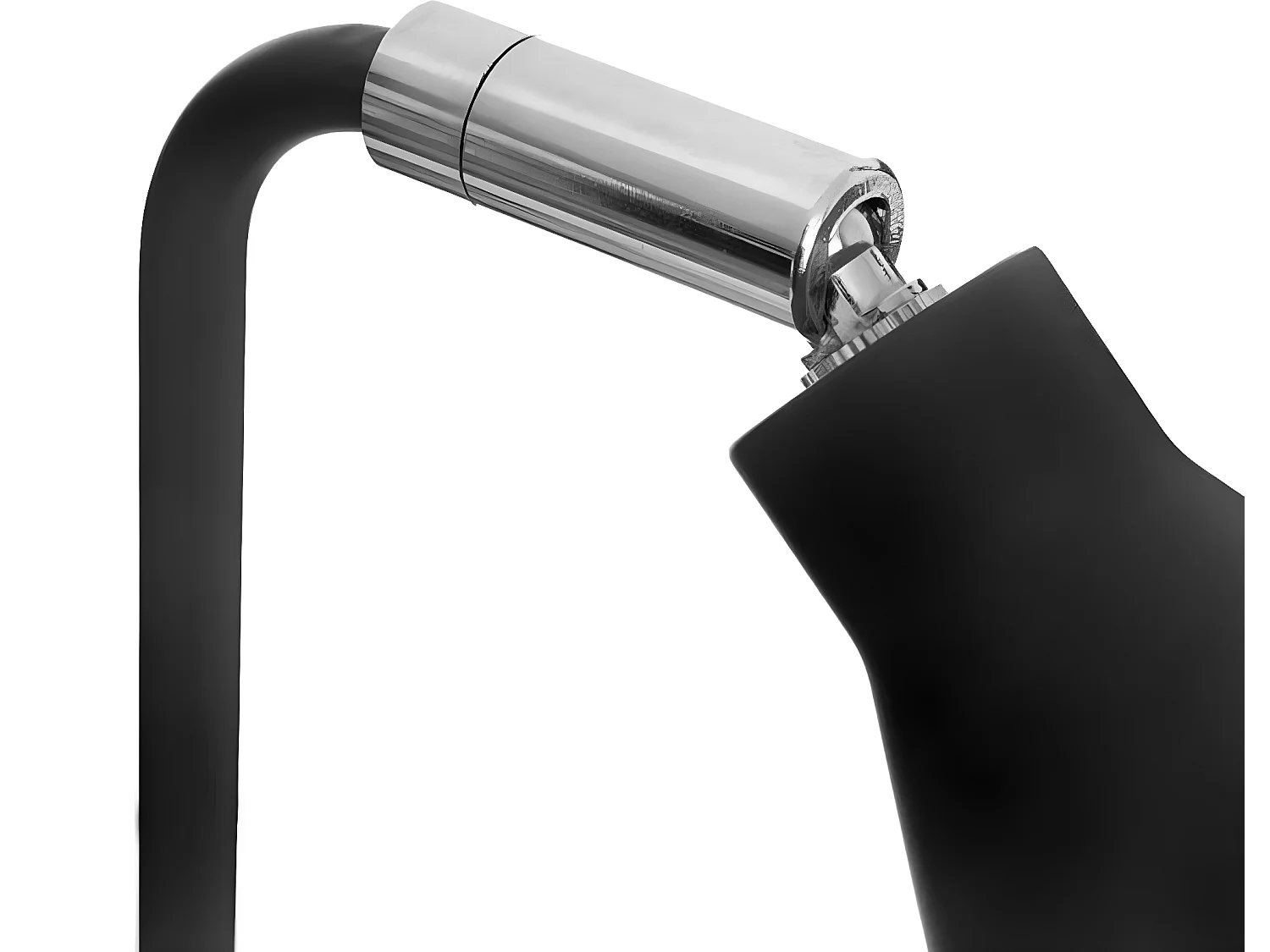 Lampe coloris noir en fer / PVC - Longueur 16 x Largeur 13 x Hauteur 45,5 cm