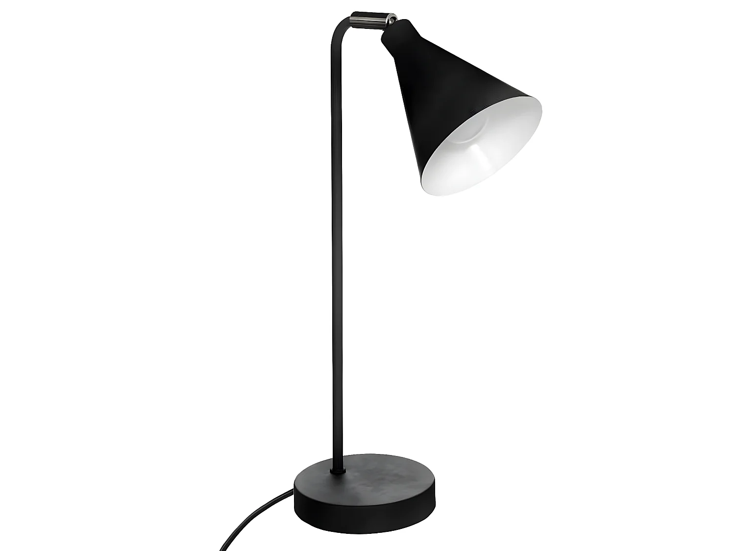 Lampe coloris noir en fer / PVC - Longueur 16 x Largeur 13 x Hauteur 45,5 cm