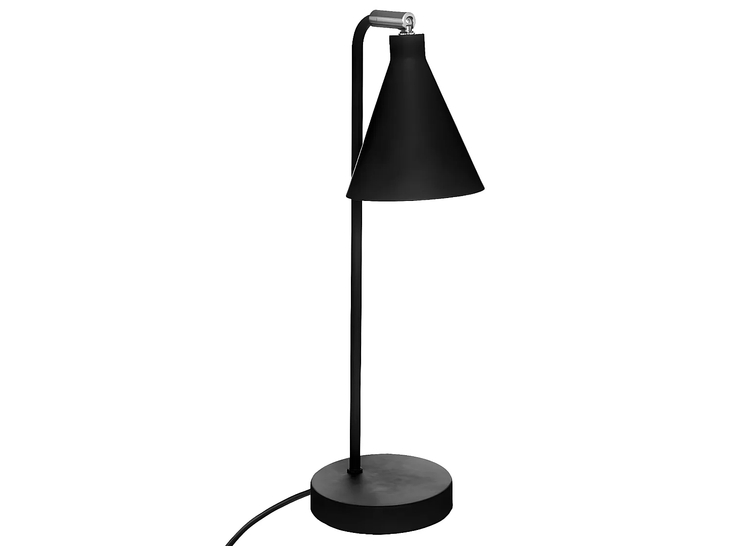 Lampe coloris noir en fer / PVC - Longueur 16 x Largeur 13 x Hauteur 45,5 cm