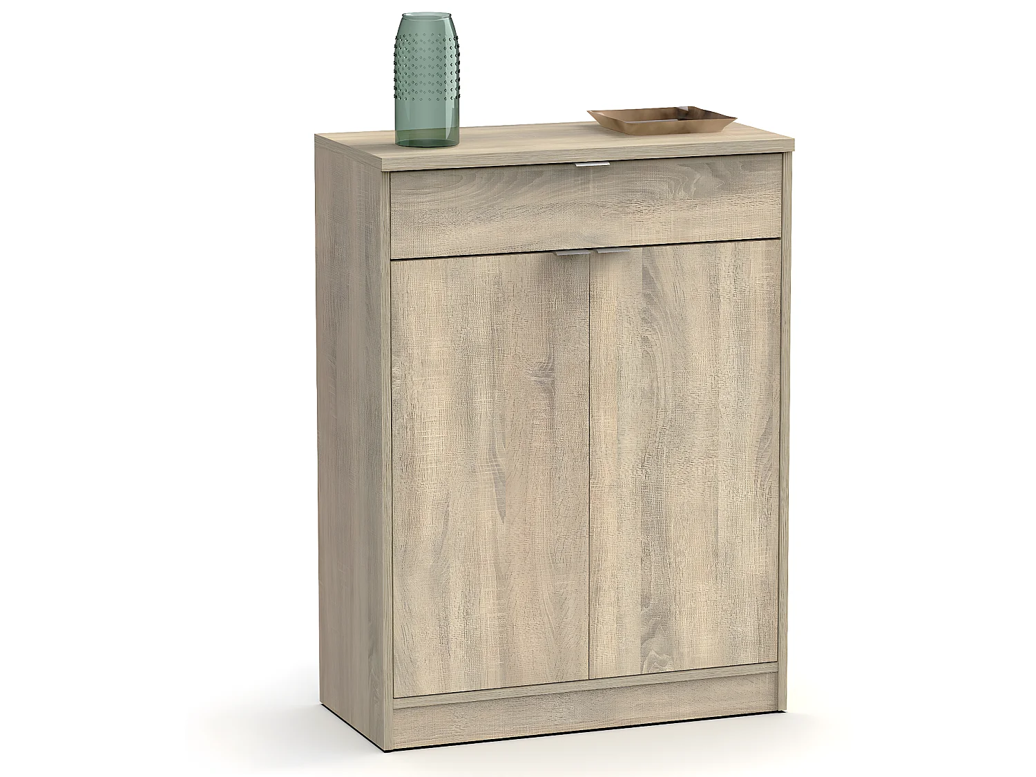 Commode meuble à chaussures coloris cambrian - Hauteur 101 x Longueur 75 x Profondeur 36 cm