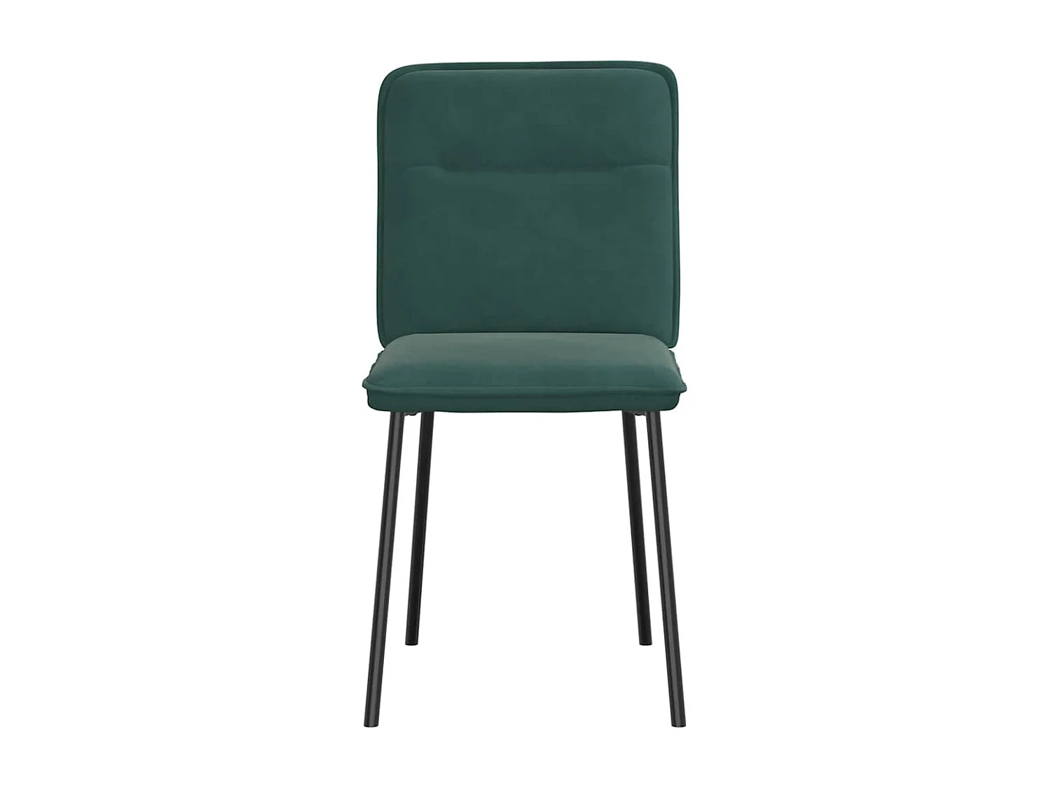 Chaises à manger lot de 2 Vert foncé Velours