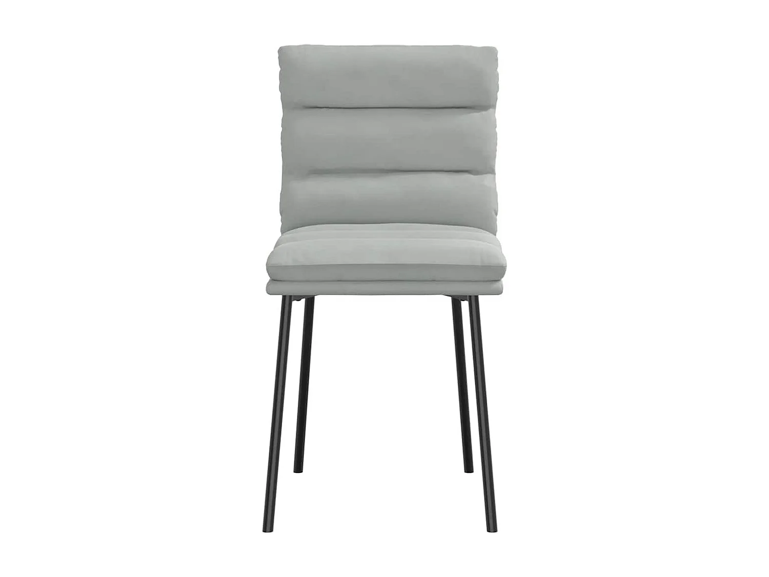 Chaises à manger lot de 2 Gris clair Velours