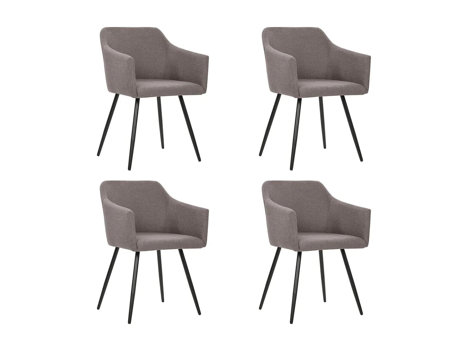 Sillas de comedor 4 unidades tela taupe