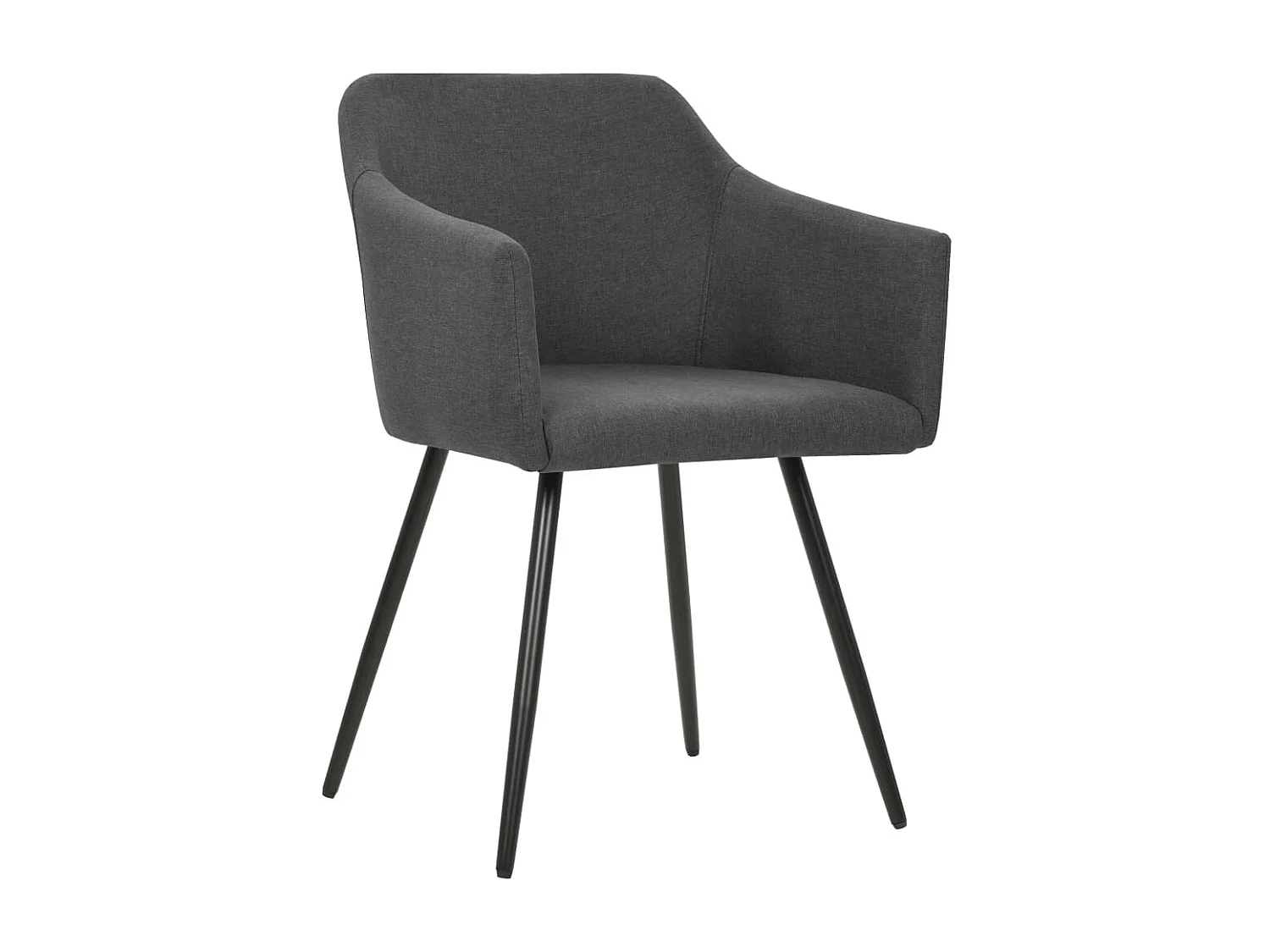 323094 Dining Chairs 2 pcs Dark Grey Fabric