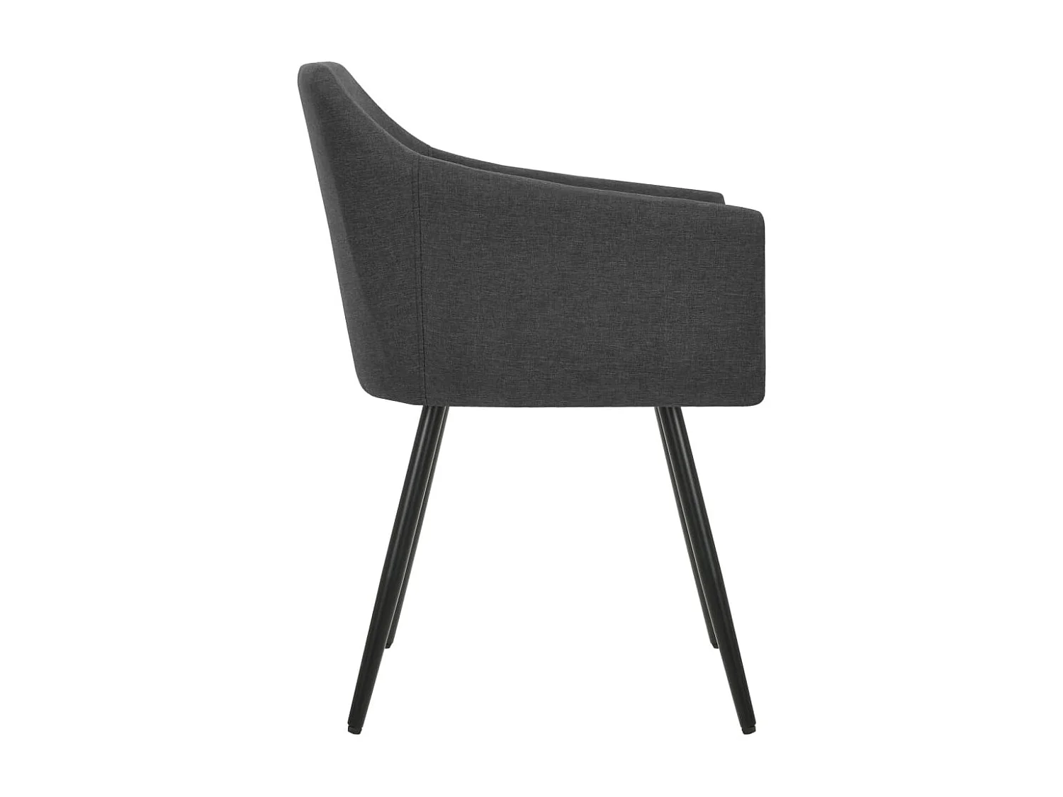 323094 Dining Chairs 2 pcs Dark Grey Fabric