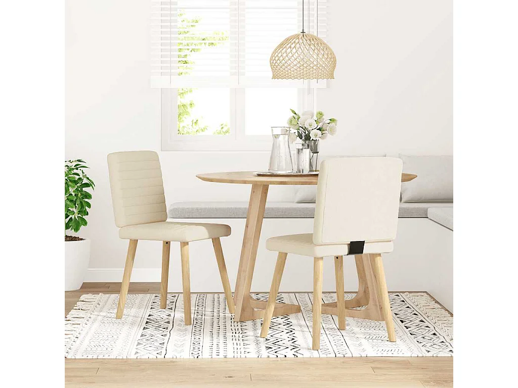 Chaises à manger lot de 2 Lin