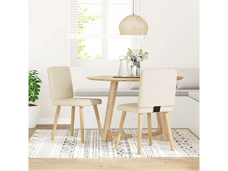 Cadeiras de jantar 2 peças linho