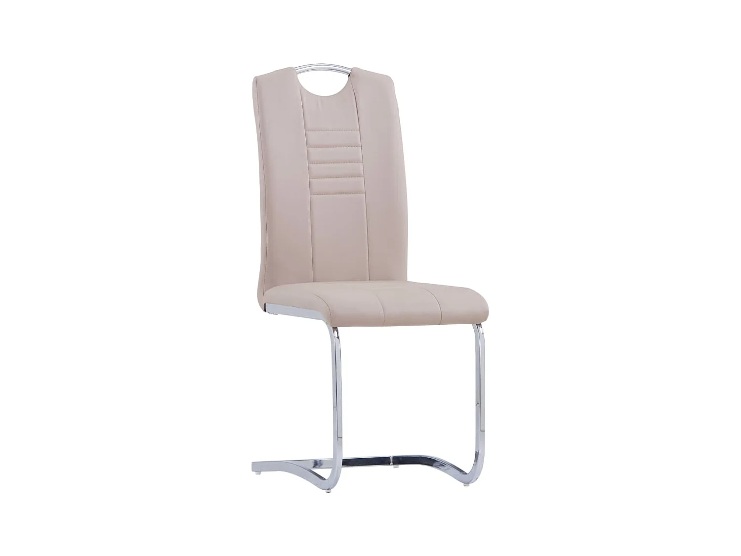 Chaises à manger cantilever lot de 2 cappuccino similicuir