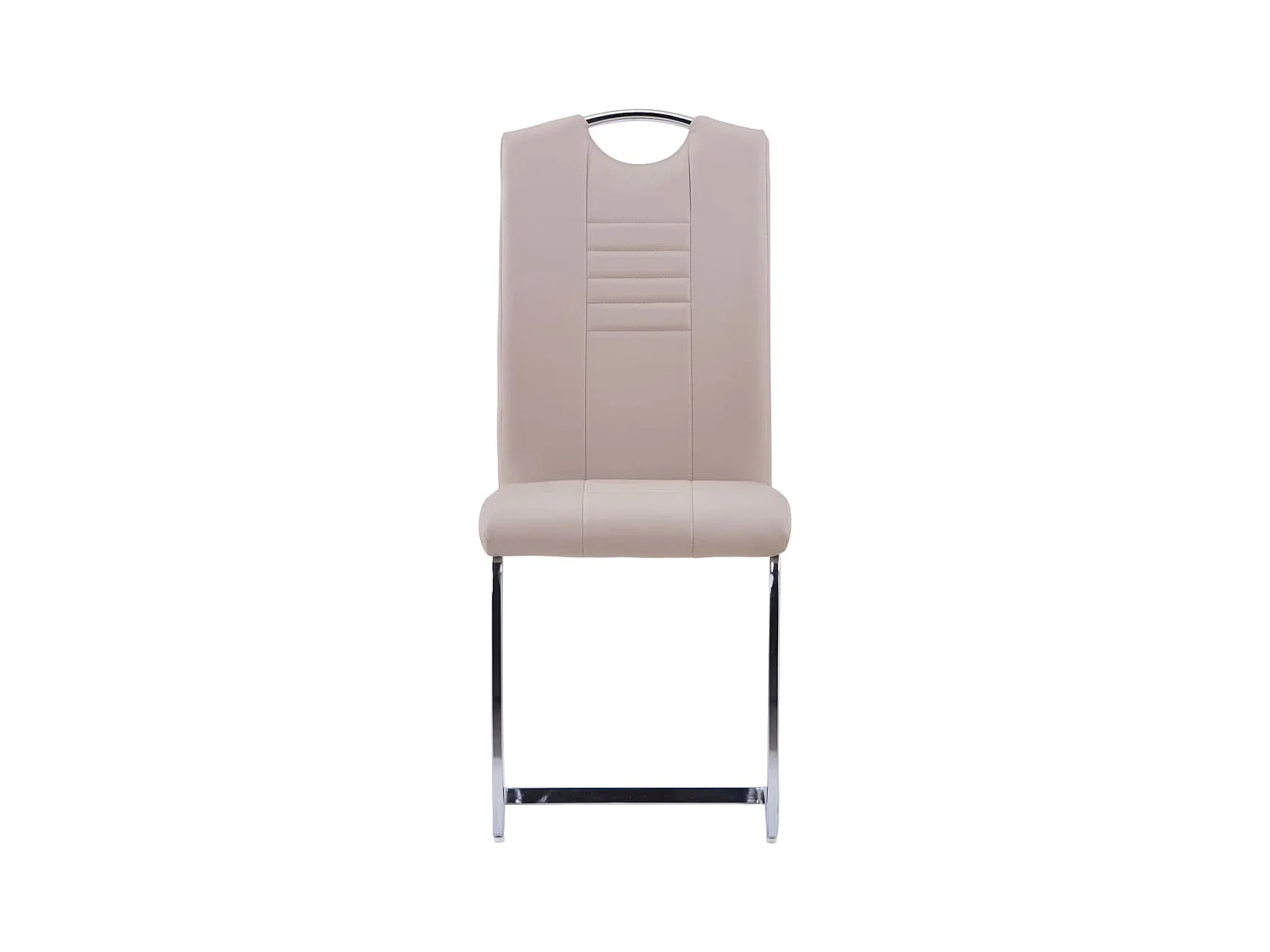 Chaises à manger cantilever lot de 2 cappuccino similicuir