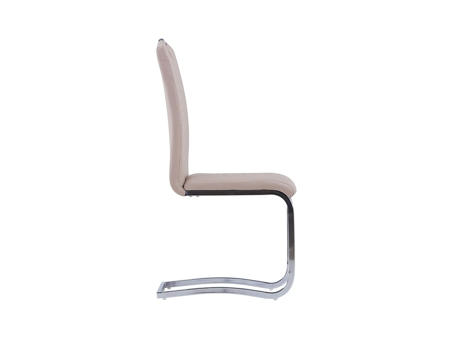 Chaises à manger cantilever lot de 2 cappuccino similicuir